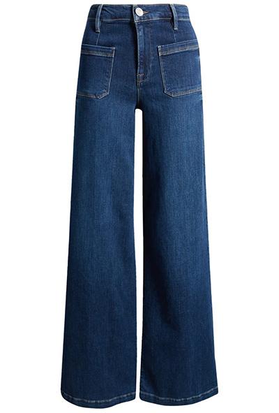 FRAME Le Bardot Wide Leg Jeans | 40plusstyle.com