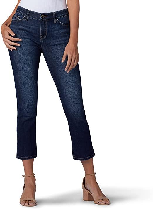 Lee Flex Motion Regular Fit 5 Pocket Capri Jean | 40plusstyle.com