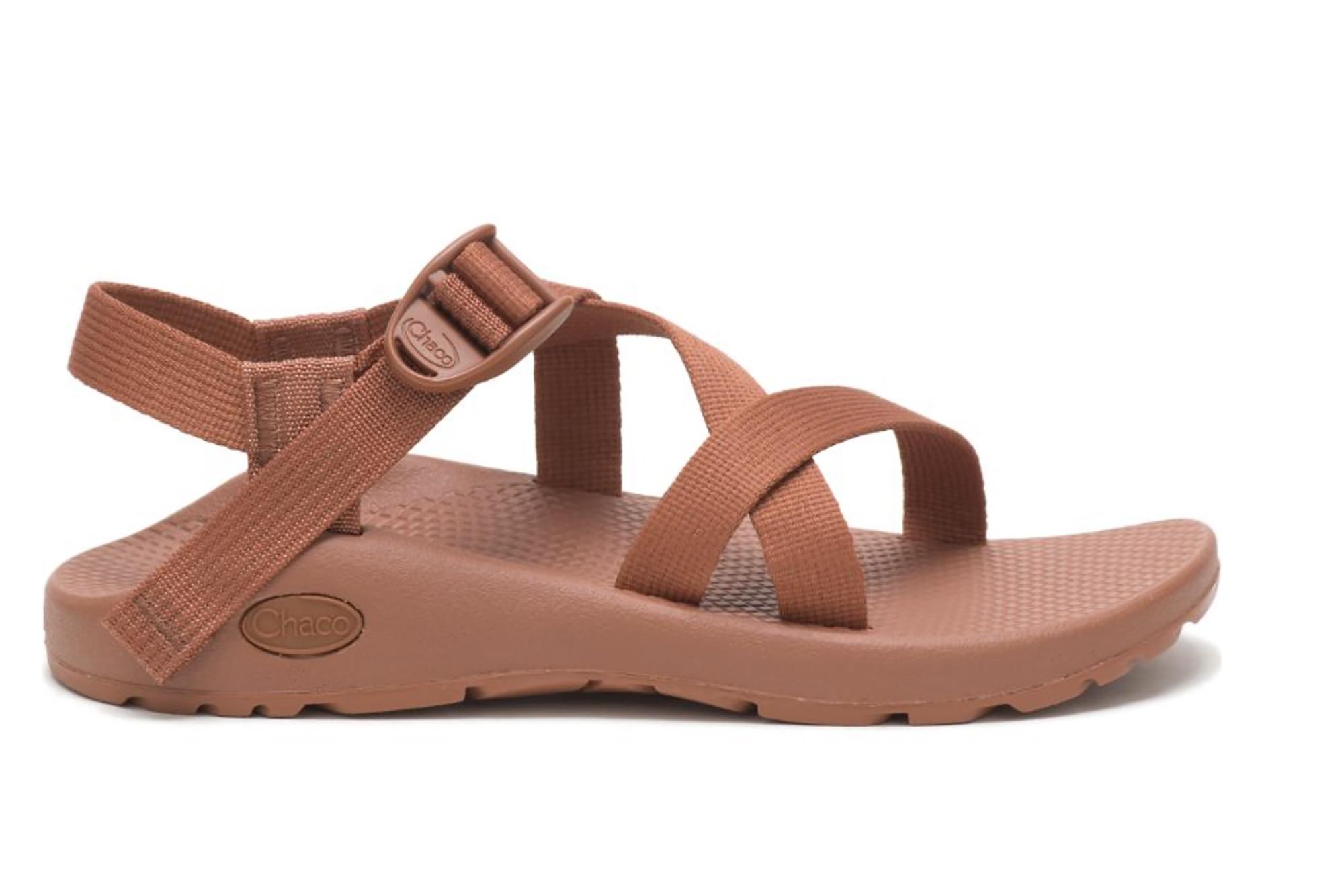 A brown Chaco sandal