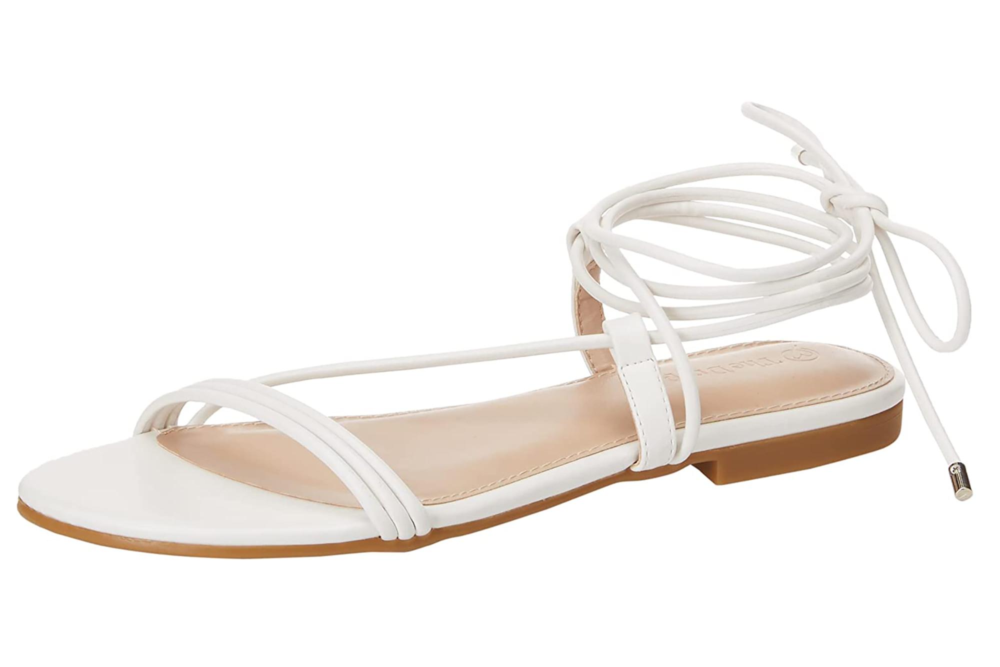 A white strappy sandal