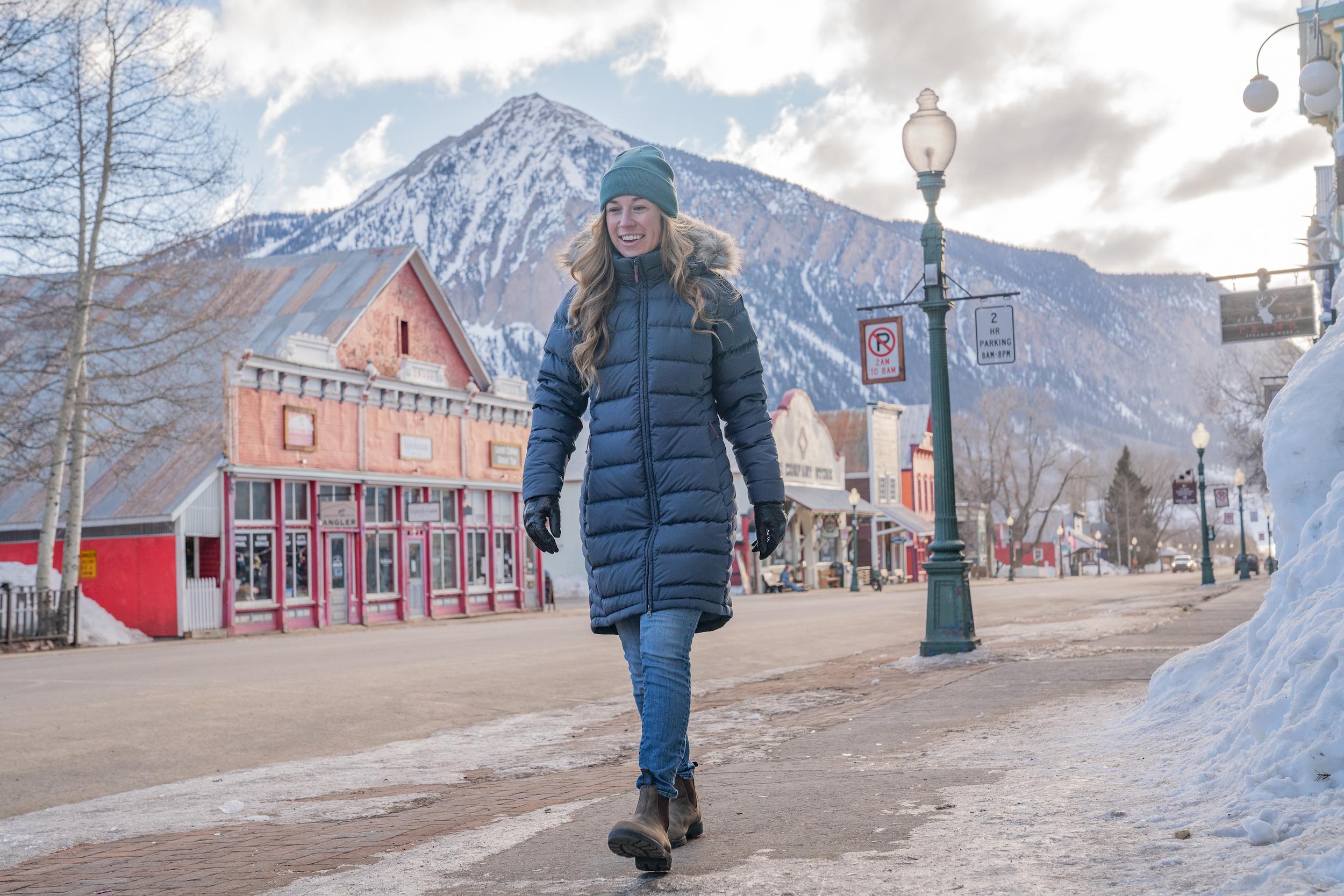 testing the Rab Women’s Deep Cover Down Parka