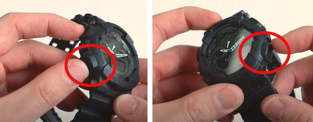 how to change time on g-shock bottom buttons