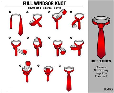 how to tie a full windsor knot tie knots