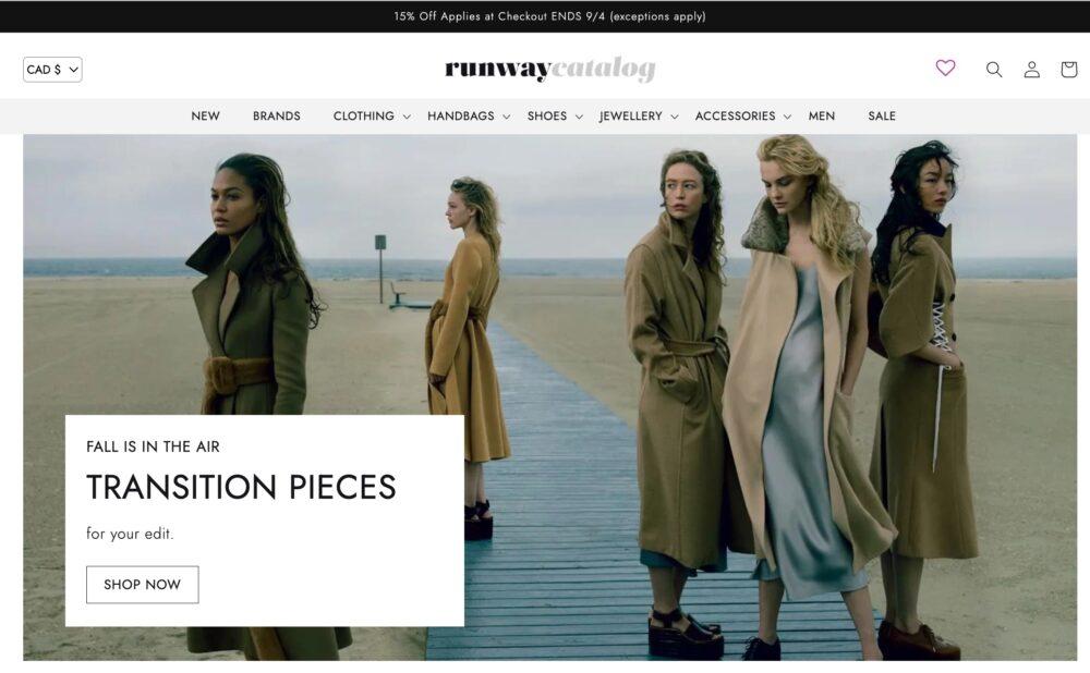 Best designer discount sites online - Runway Catalog is a Canadian based website with designer brands at discounted prices.