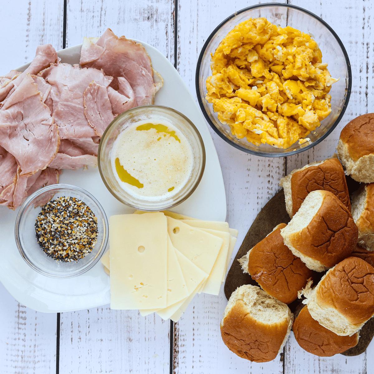 air fryer ham and cheese sliders