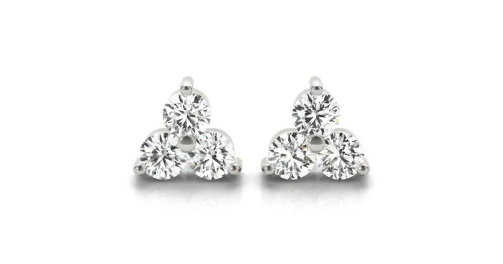 1 ct enchanted diamond studs white gold