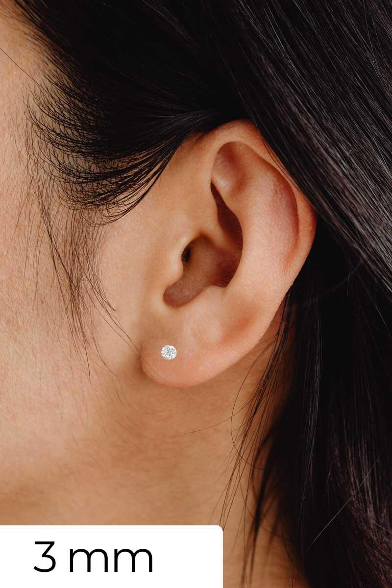 stud earring 3 mm