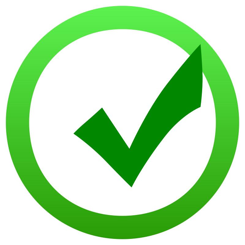 Green checkmark