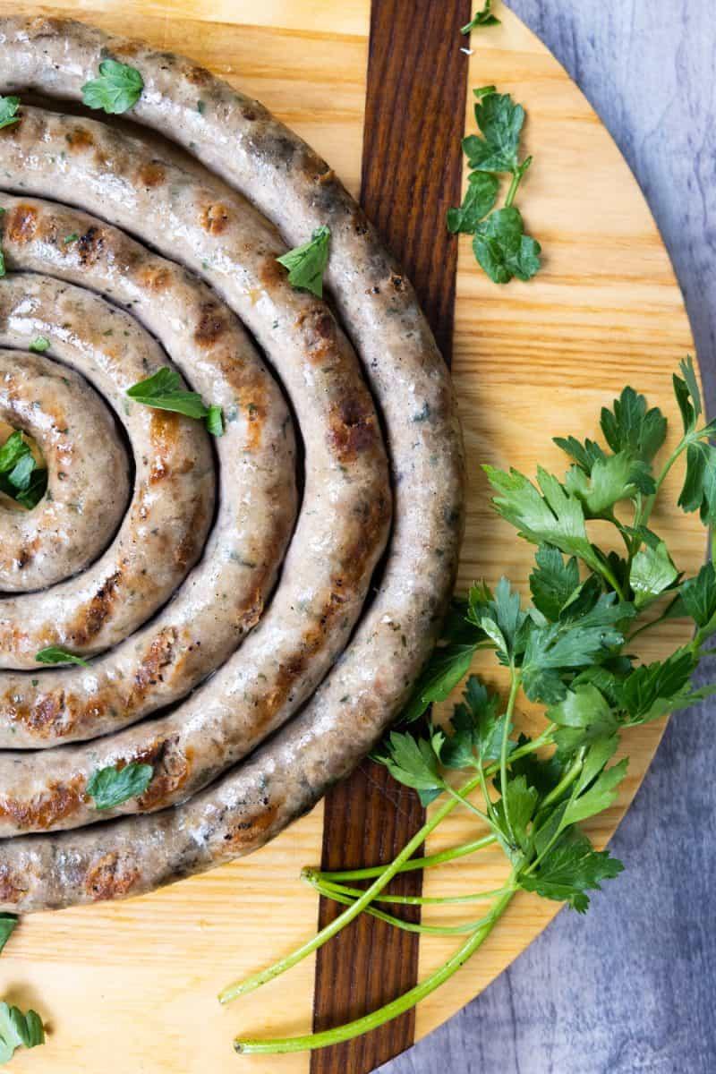 grilled chevalatta topped with parsley