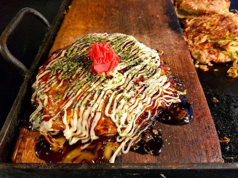 Okonomiyaki, Japanese style fried pancake