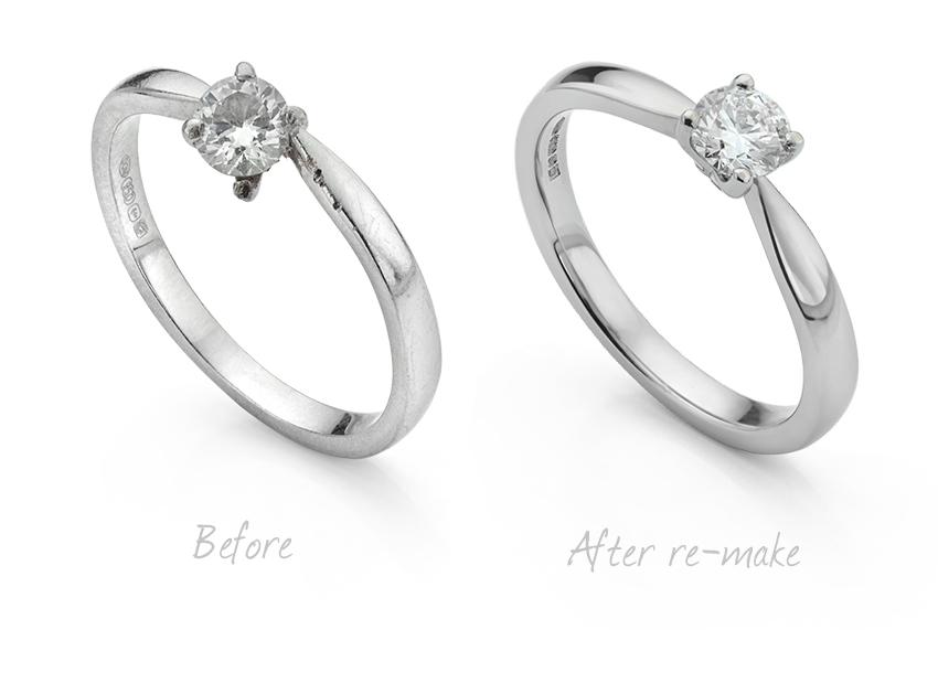 Re-creating a diamond engagement ring in Palladium