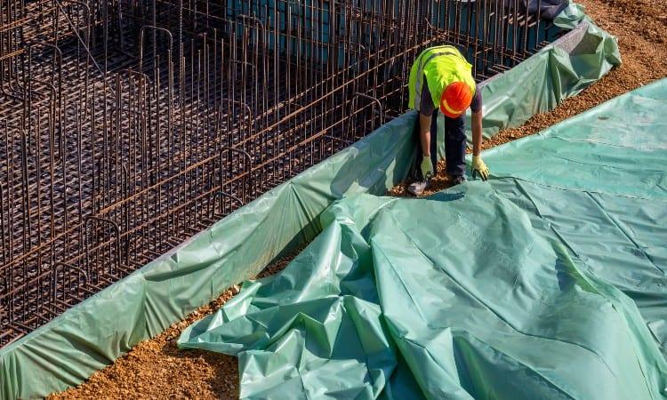 Preparing ground for concrete slab