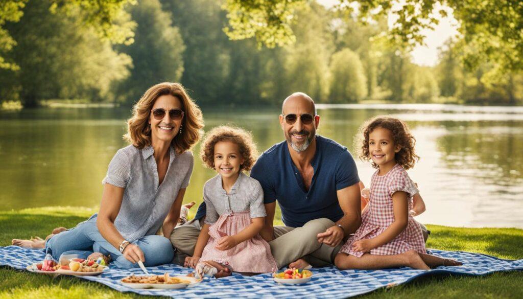 Stanley Tucci with his family