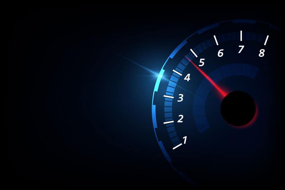 A vector illustration of a tachometer