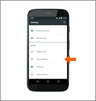 Motorola phone Accessibility