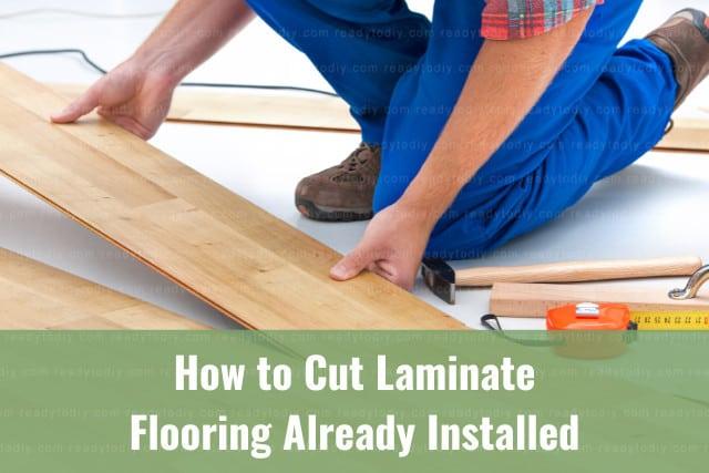 Man installing Laminate floor