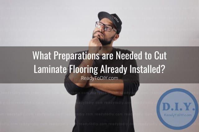 Man installing Laminate floor