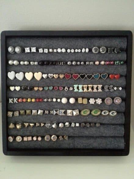 diy EARRING ORGANIZER