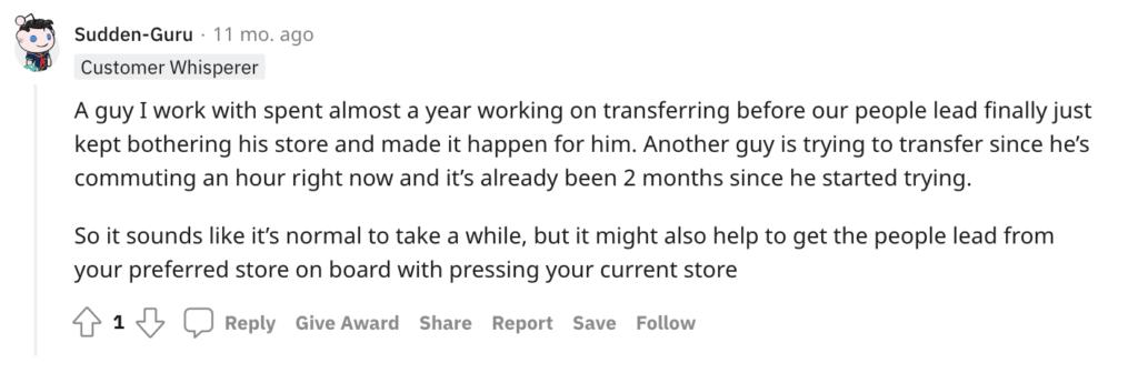 Walmart Employee Store Transfer Review 4