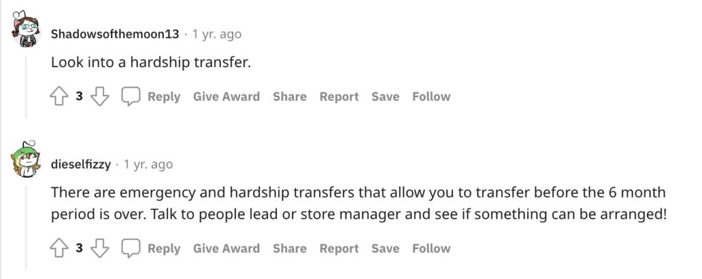 Walmart Employee Store Transfer Review 1