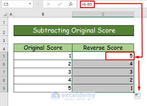 Easy Ways to Reverse Score in Excel