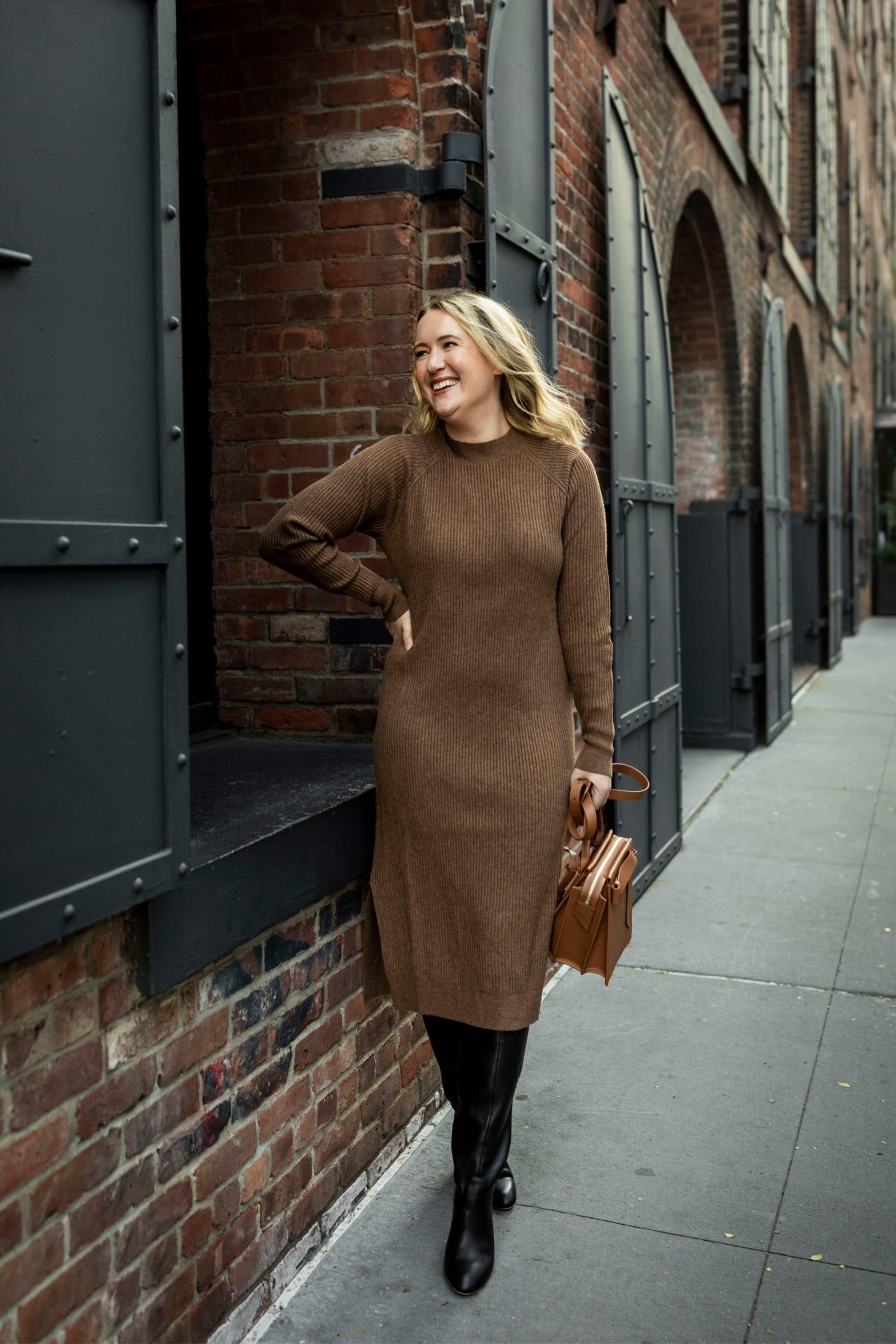 Neutral Tones and Knee High Boots