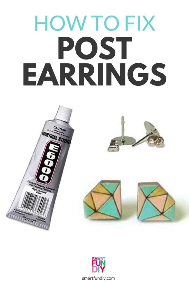 Supplies to fix broken post earrings