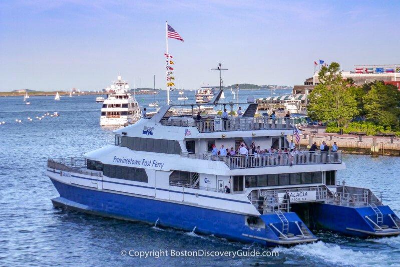 The Provincetown Fast Ferry leaving Boston