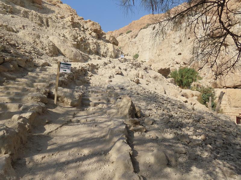 The "Wet Trail" in Ein Gedi - a waterfall