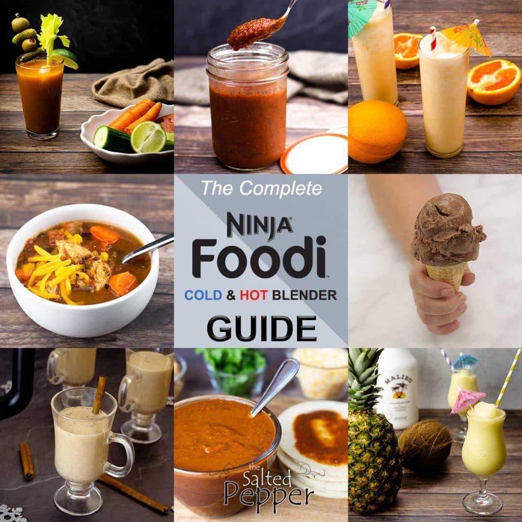 collage of food made with the cold and hot blender