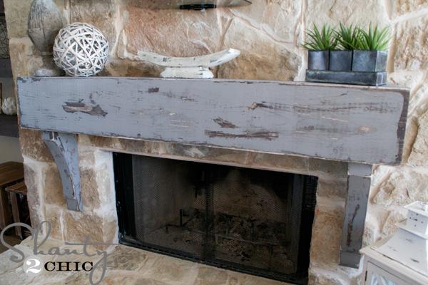 DIY-wooden-mantel