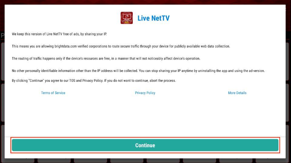 delete live net tv apk files