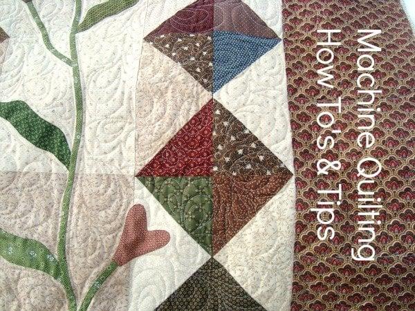 machine quilting tips and how to