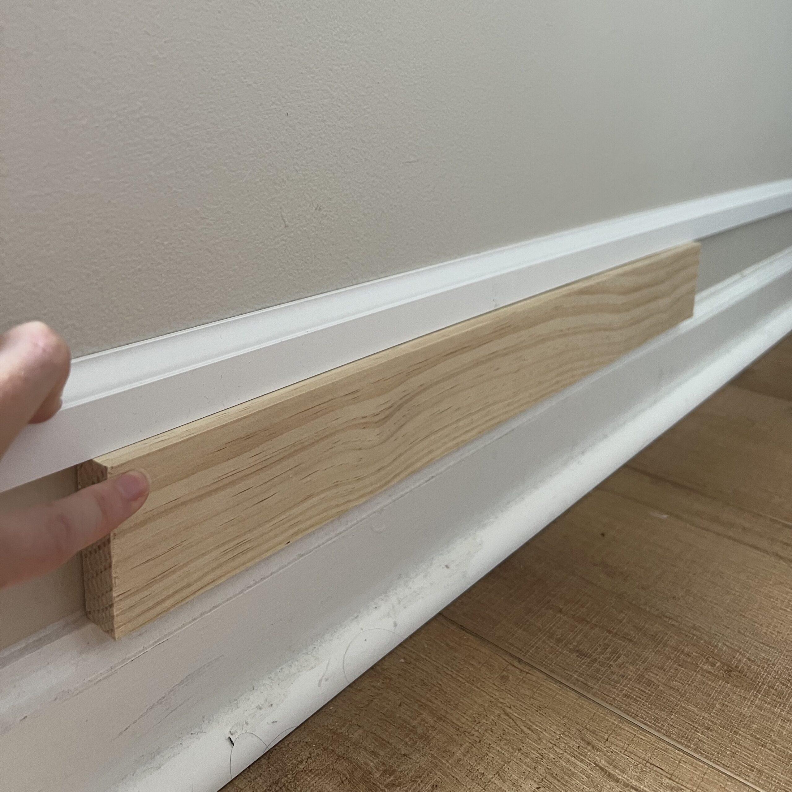 thicker baseboard hack using spacer