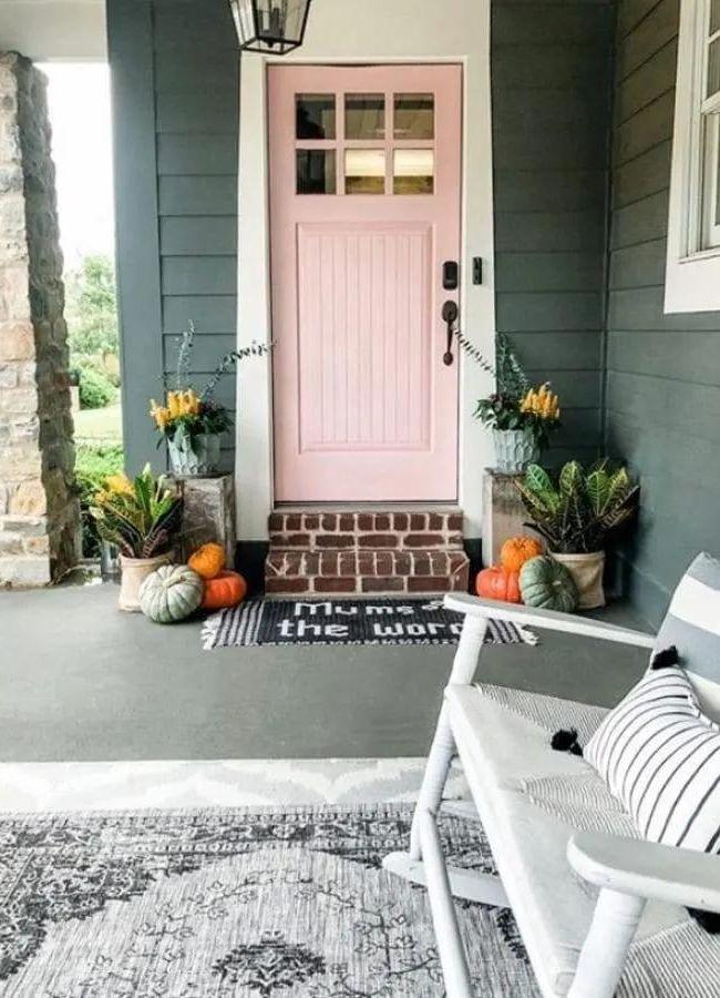 Stained concrete front porch