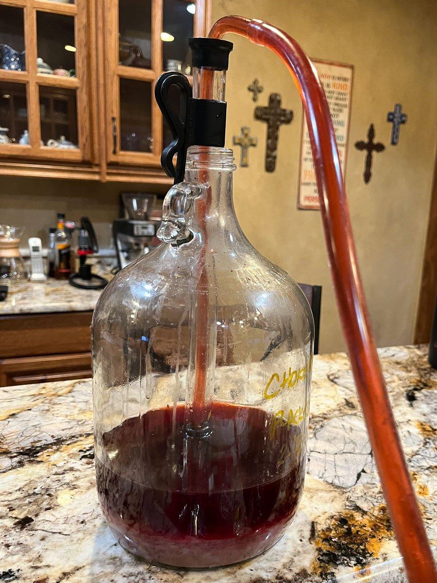 reaching chokecherry wine