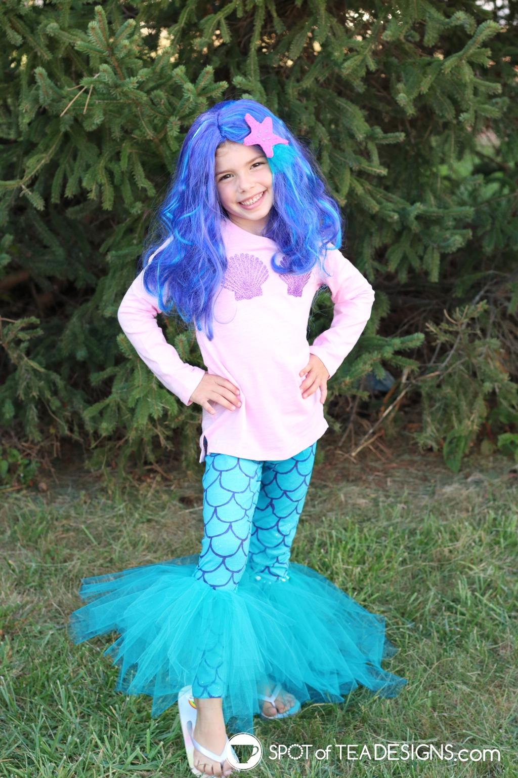 DIY Mermaid Halloween Costume | spotofteadesigns.com