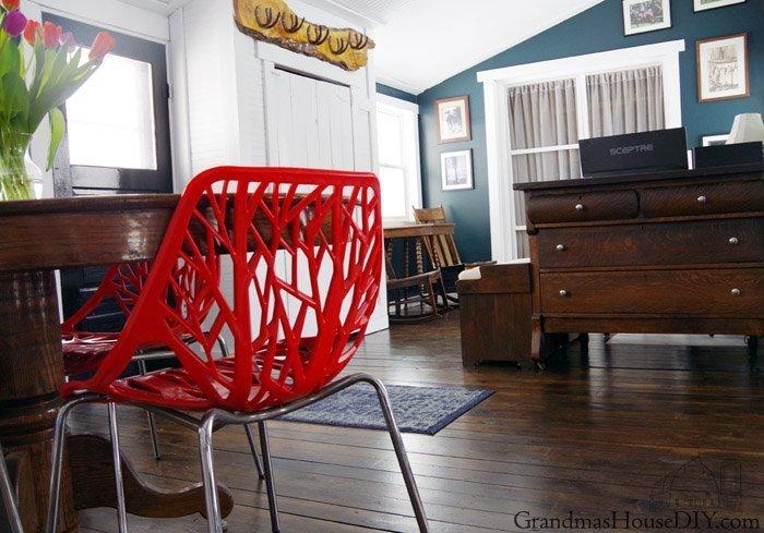 Before and after of my multi functional entry and dining room that is also now doubling as my office and mudroom too! See how I transformed this space