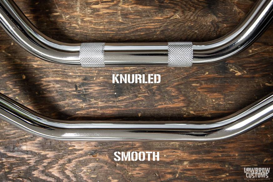 Motorcycle handlebar term - knurled bars