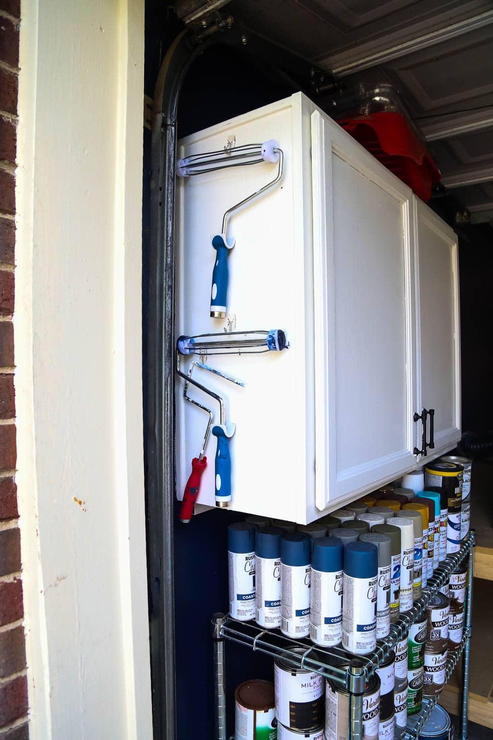 Organize paint supplies with Command Hooks