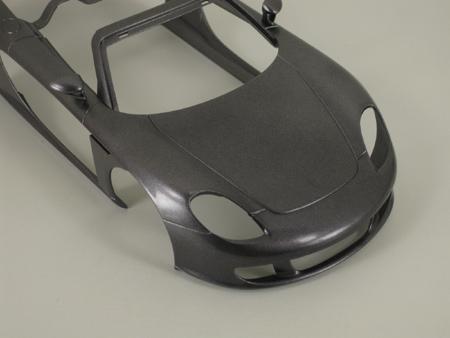 model car body after clear coat