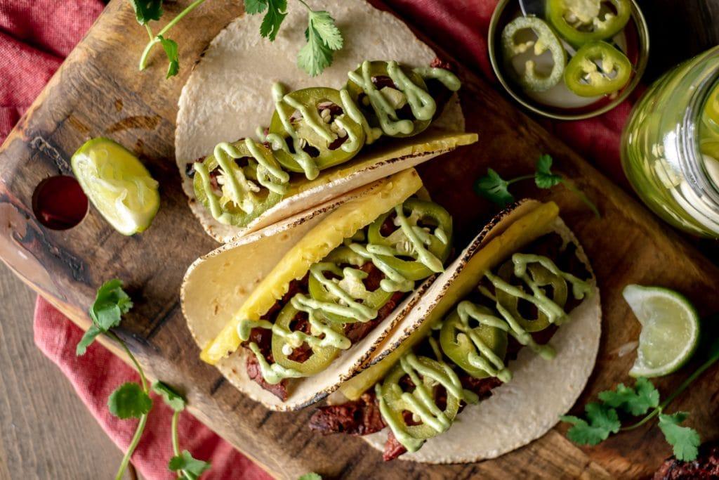 elk heart tacos with jalapenos