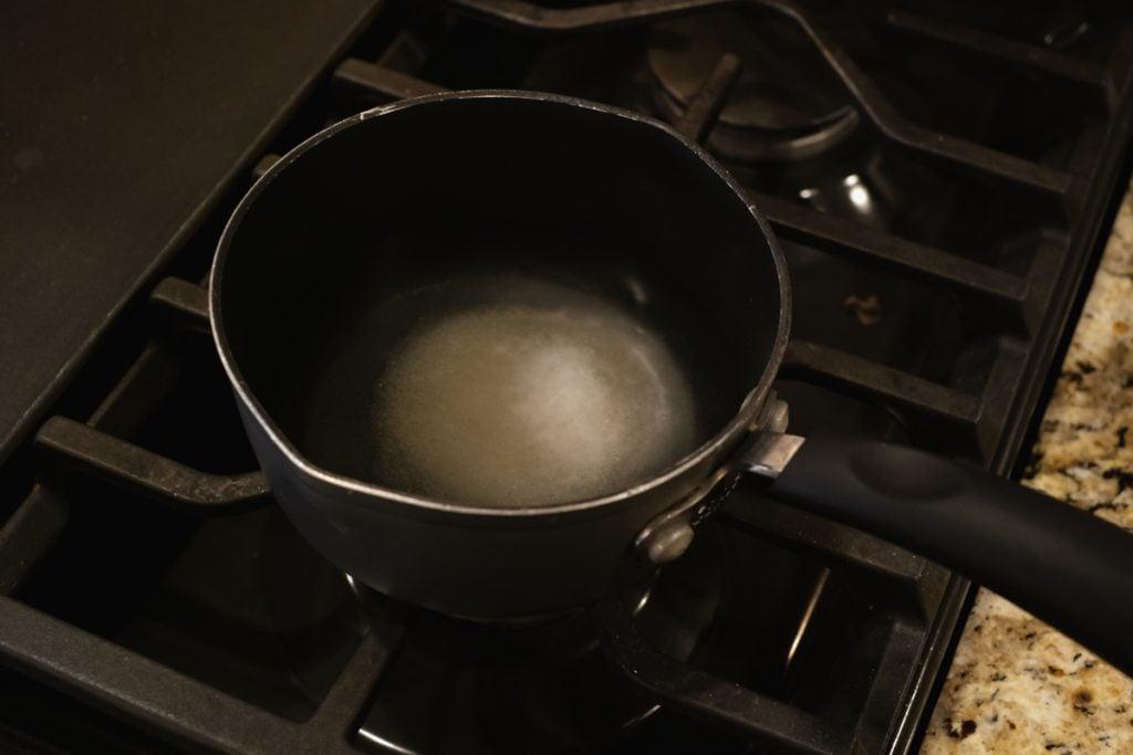 pickling bring ingredients in pan