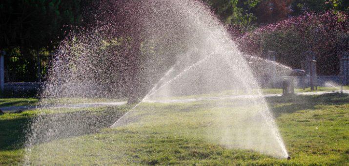 Motion sensing sprinklers