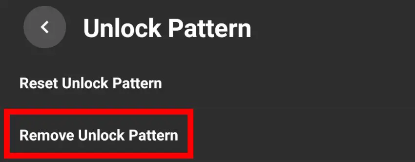 Remove Unlock Pattern in Oculus Mobile App