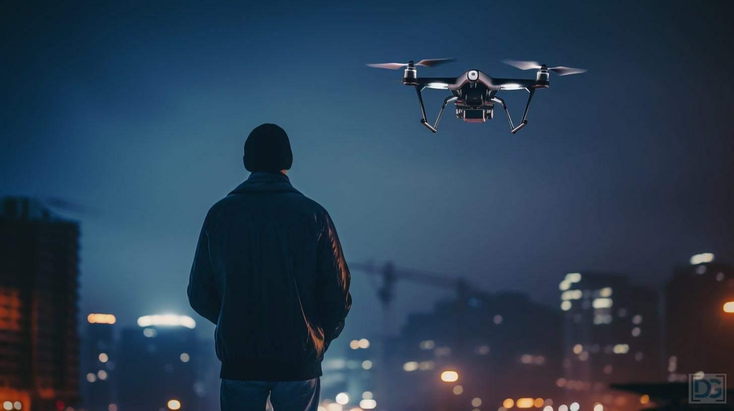 Drone Watching and Spying on You at Night