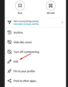 edit tagging post on instagram