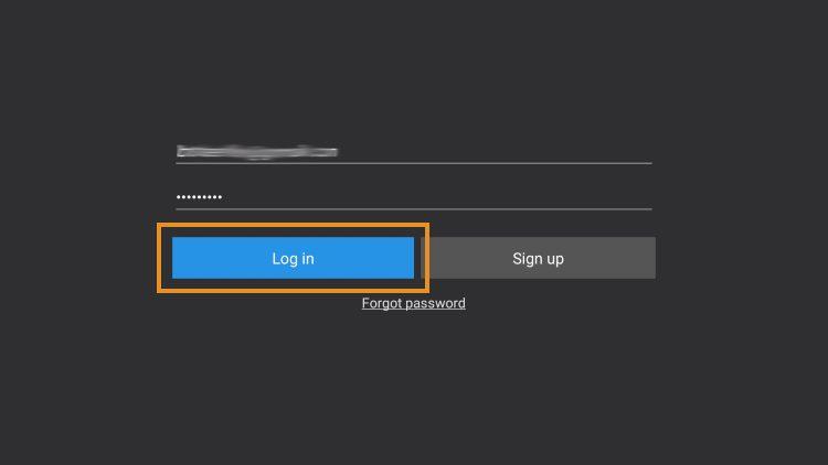 enter login credentials