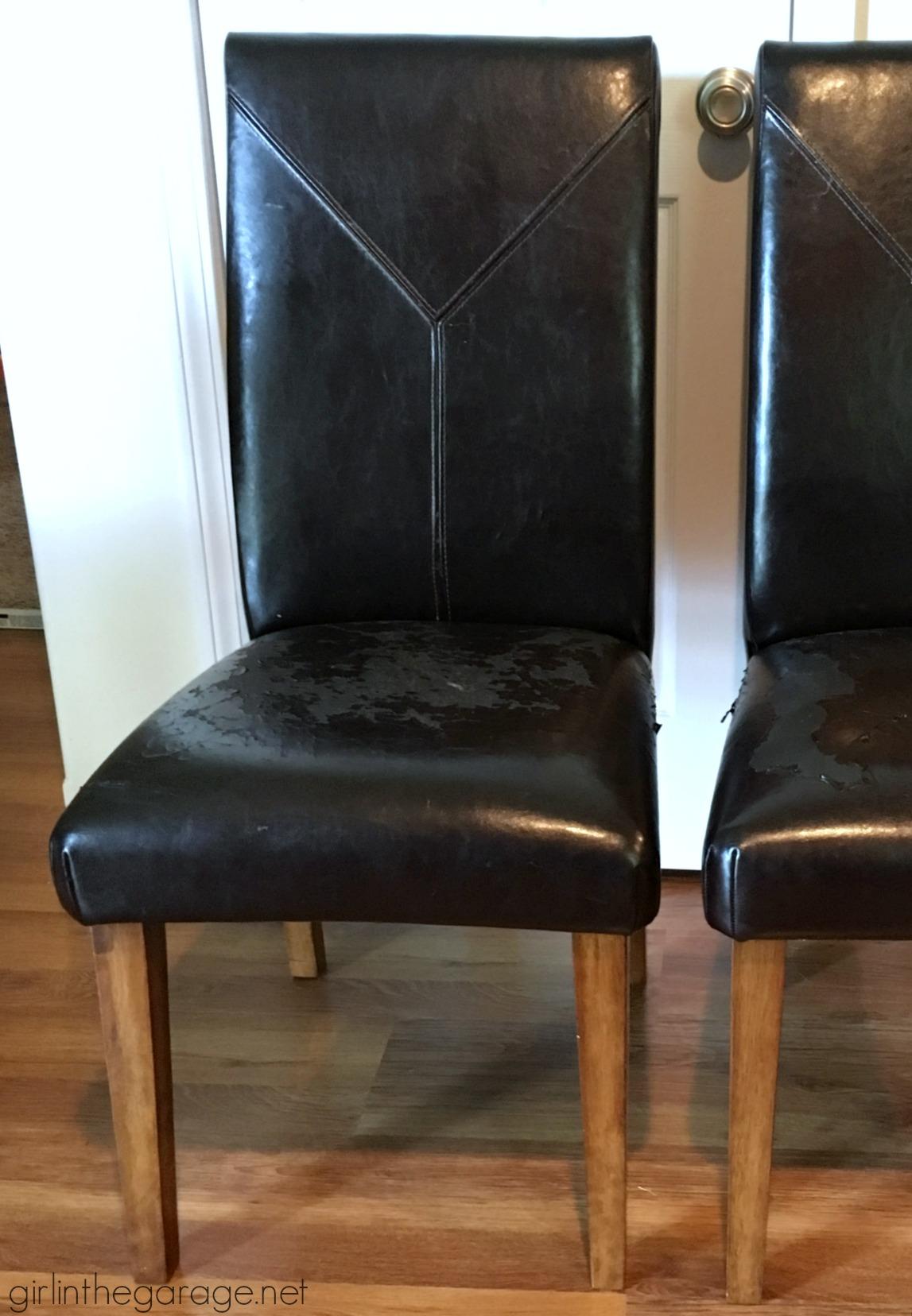 Learn how to successfully reupholster a Parsons dining chair LIKE A BOSS. Step by step tutorial with lots of photos!