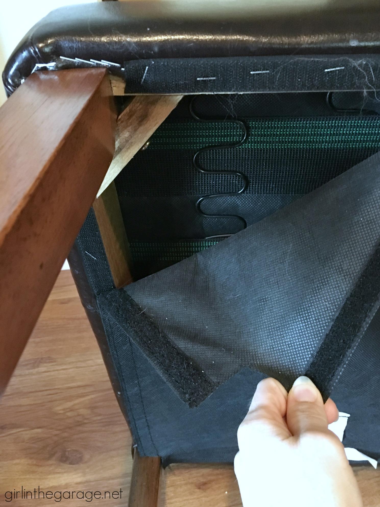 Reupholster DIY Dining Chair Makeover - Girl in the Garage